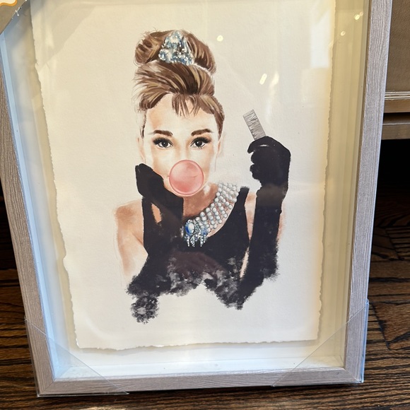 Audrey Hepburn bubblegum framed print - like new - Picture 2 of 5